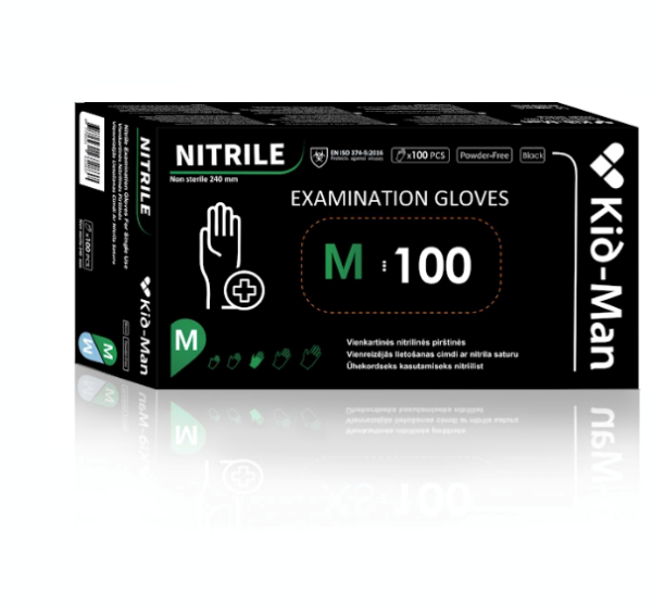 AANRADER !!   Kidman NITRIL handschoenen   100pcs   S M L XL    ZWART / BLACK